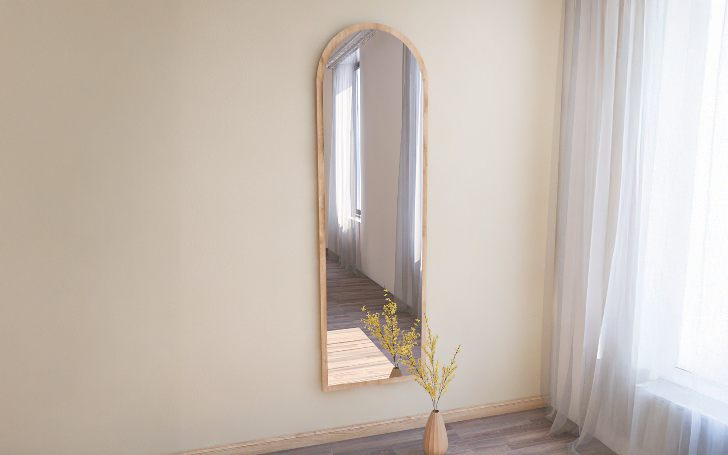 Freestanding mirror 50/160 cm Emma, natural  4
